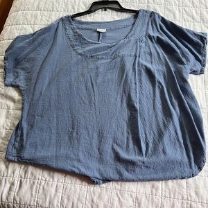 Oh My Gauze XL blue top